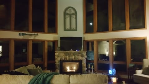 Do you see the moon over the water?