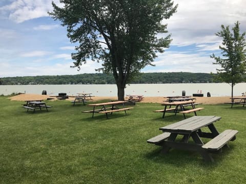 picnic area at our private association beach