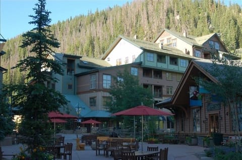 Zephyr Mountain Lodge greets you as you drive into the village.