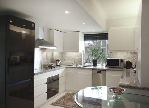 kitchen area with small table