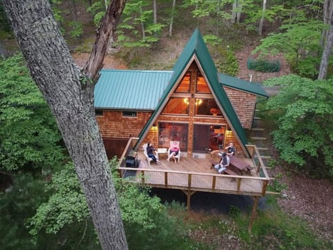 A serene A-frame getaway in the national forest!