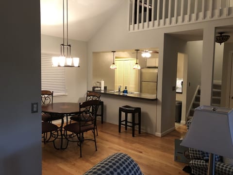 View of Dining area and kitchen 
