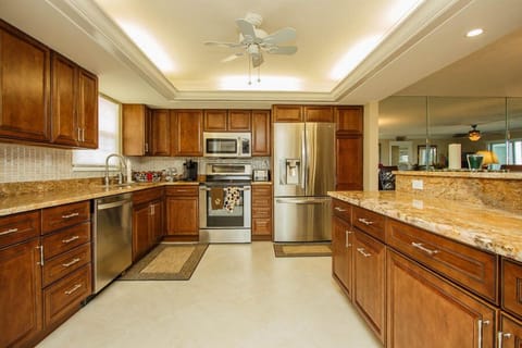Kitchen with granite counters