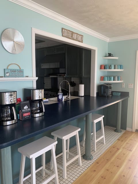 2 - 14 cup coffee makers, a Keurig at the coffee bar - we love coffee!