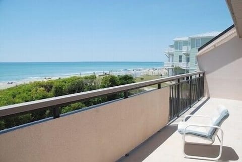 Beautiful ocean view from balcony that opens from master bedroom and living room