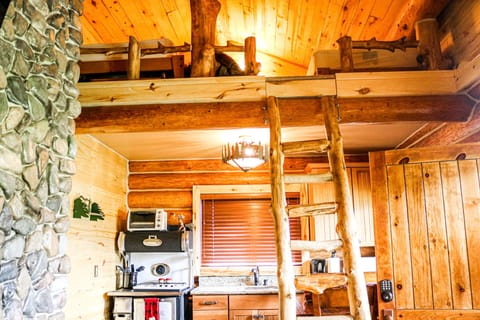 Loft up top. Only in the Moose Cabin!