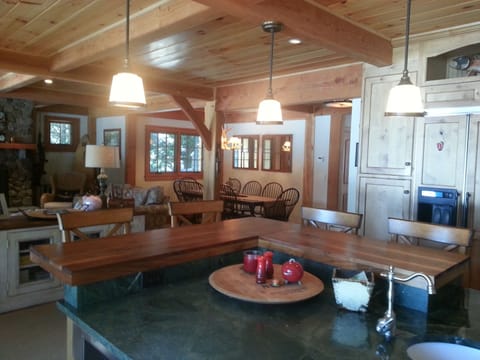 Kitchen overlooking the dinning and living room