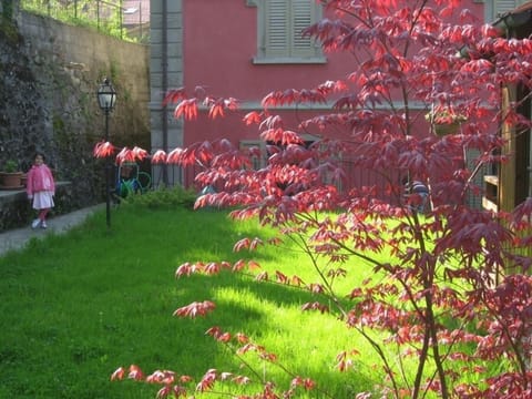 Garden in front of the house and private parking