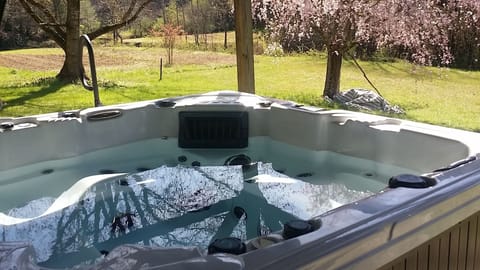 The Jacuzziis filled with natural Spring water There is a $25 maintenance fee