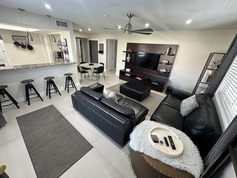 Living room with big screen tv