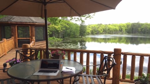 Deck looking out at lake