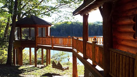 Gazebo overlooking lake