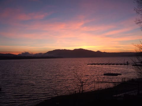 Sunset view from the deck