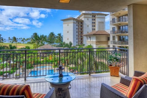 Lanai over looking the pool with ocean views.