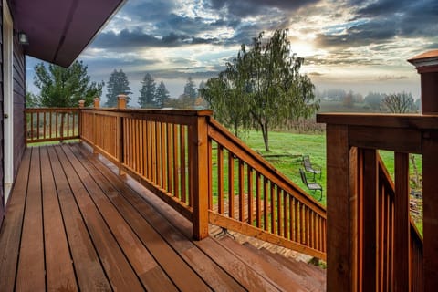 Enjoying morning coffee on the deck overlooking the surrounding vineyards was blissful.  -Jennifer