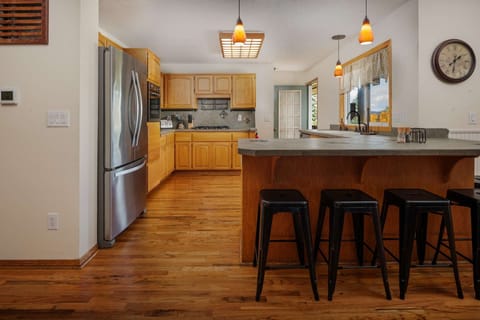 Spacious kitchen and open floor plan is perfect for groups.