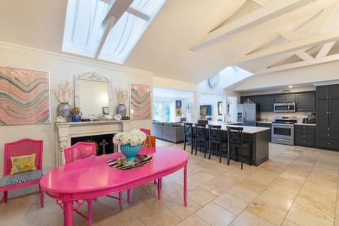 Skylight over dining area