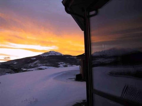 Alpenglow can light up the sky as well as the mountains. 