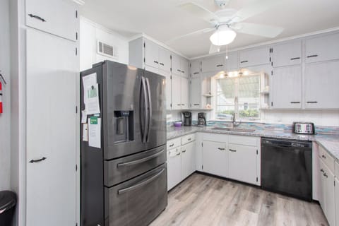 Fully equipped kitchen with modern appliances