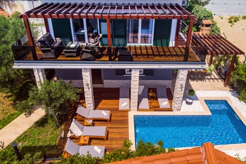 Front view of the villa