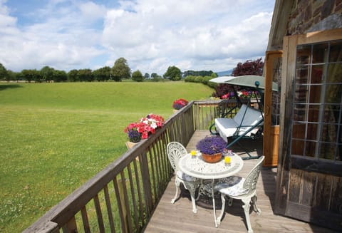 South facing, private decked area