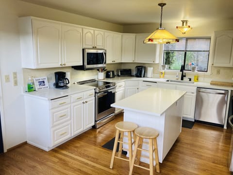 Washer and dryer in kitchen 