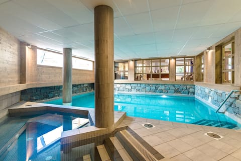 Dive into the lovely indoor pool after a great day!