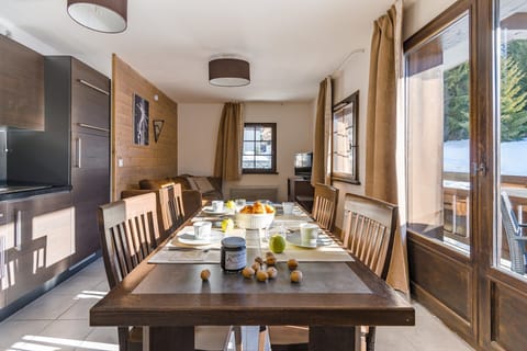 Settle into the dining area and enjoy a nice meal.