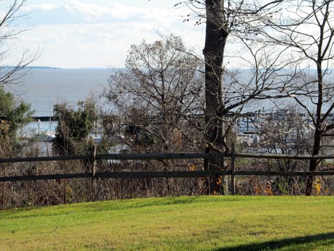 View the lovely James River from the living area and two of the three bedrooms.