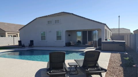 Back yard with Pool and Hottub