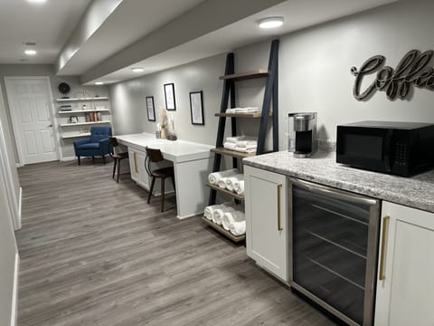 Lower level desk/work area