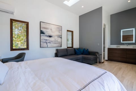 The couch turns into a double bed 