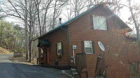 Pulling up to the cabin