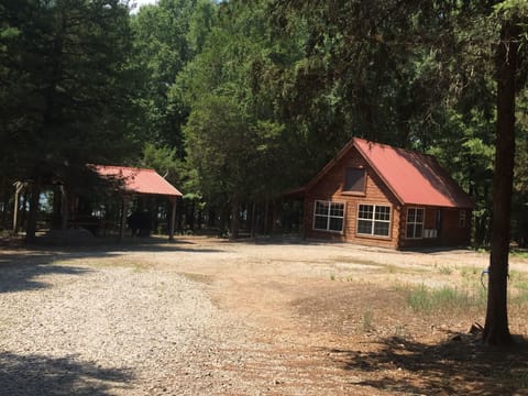 Authentic log cabin built in 2004 by Bobby Snow, Owner.  He even cut the trees!