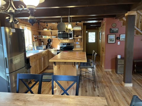 Kitchen/Dining area with island. Seating for 8.