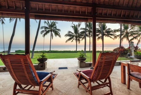 Watching beautiful sunrise from Balinese daybed