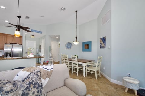 Living into dining area