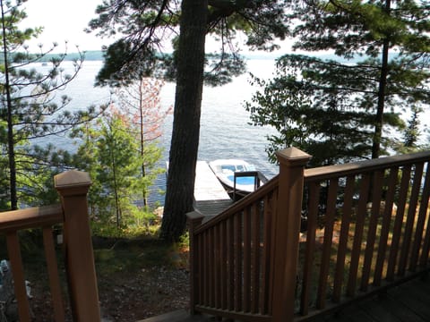 Your deck pathway leading to your dock