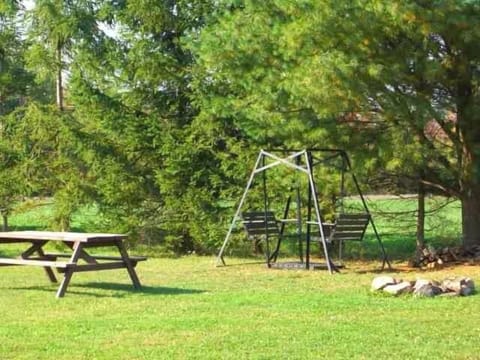 Table, Swing, Fire Pit