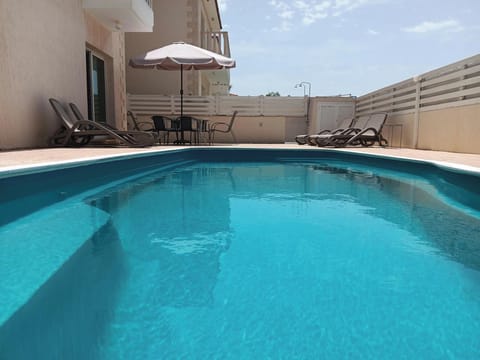 Pool and rear of villa