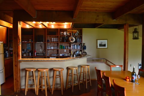 Kitchen and counter eating area