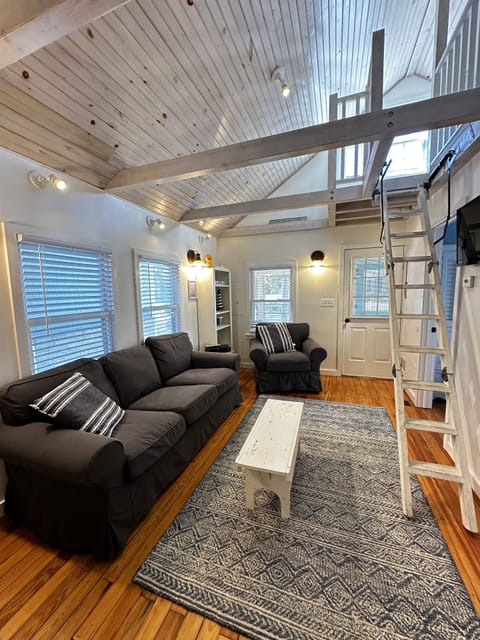 Living room + loft steps