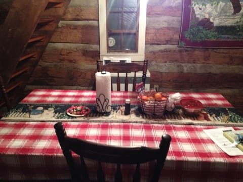 Kitchen decorated for Christmas