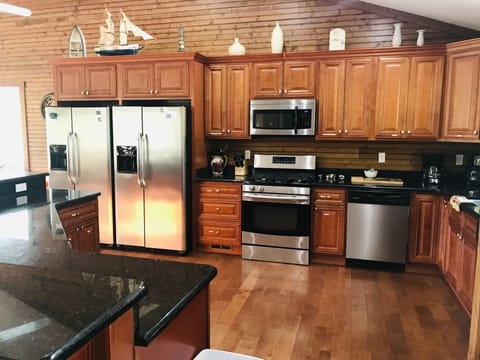 kitchen with double refrigerator