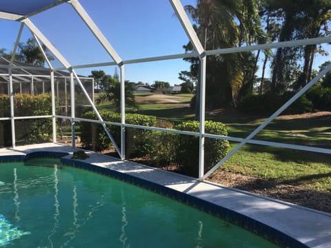 One of the most private backyards on the Palms golf course.