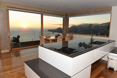 dinning  with sunset over Funchal bay