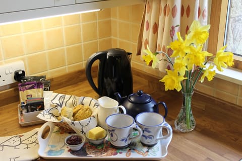 Your welcome tray with homebaking awaits your arrival. 