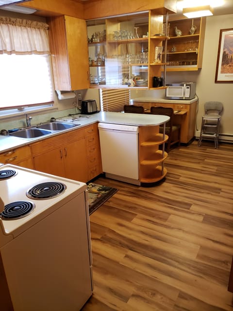 Well stocked kitchen.