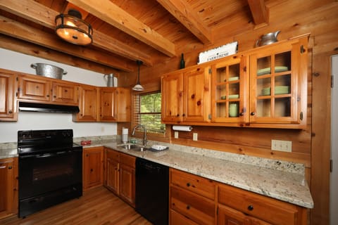This modern kitchen comes equipped with both regular coffee maker & Keurig
