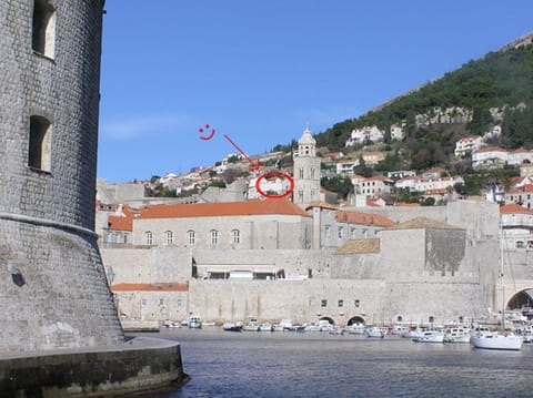 Location of the apartment, viewed from the Old Town Dubrovnik